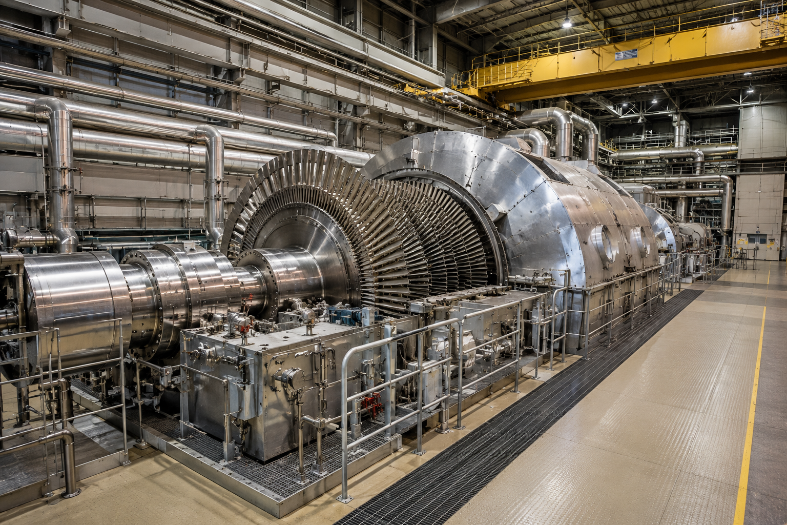 Steam turbine hall