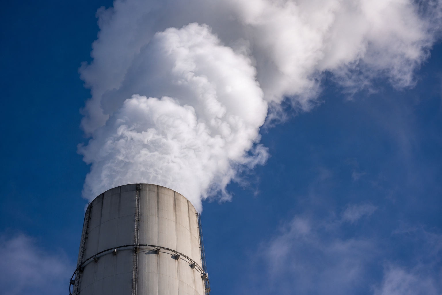 A nuclear power station running at full power